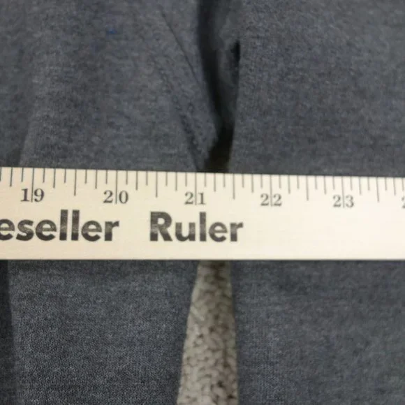 Champion Hoodie Mens Medium Grey Long Sleeve Drawstring Pullover Fleece Logo - Picture 7 of 9